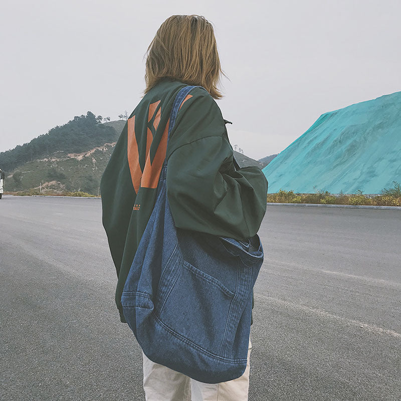 Discover Your New Favorite Tote: The Large Capacity Canvas Denim Tote Bag